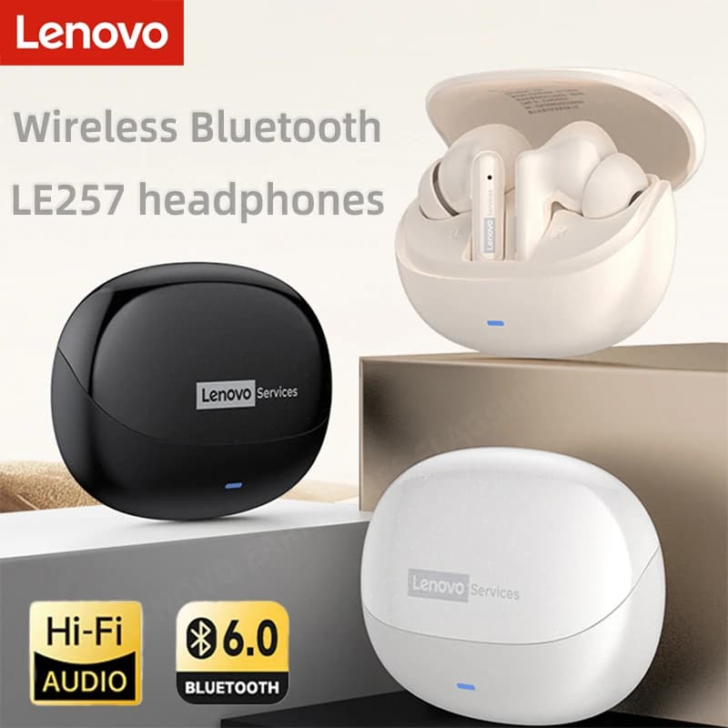  Lenovo LE257 Headphones TWS Wireless Bluetooth 6.0 Earphone HiFi Sound ENC Call Noise Reduction Gaming Sports Earbuds With Mic - 2