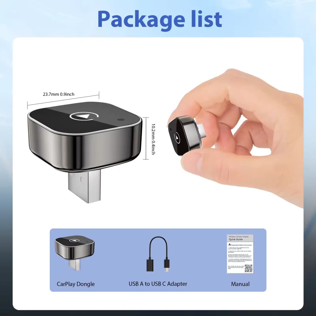 Smart Box Wireless CarPlay & Android Auto Adapter Plug & Play, USB/type-c 5GHz WiFi Low Latency, iOS 10+ Compatibility 99% car - 6