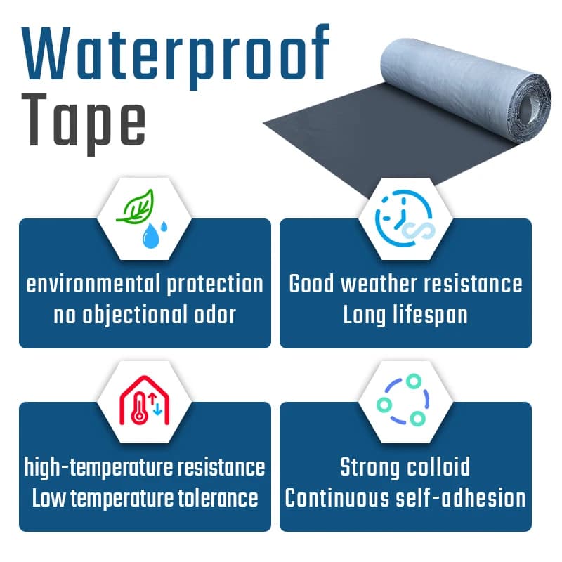 شريط إصلاح شقوق سطح الحديد بطول 10 متر ضد الماء عازل تسربات لسطح الحديد ومقطورة السفر مضاد للصدأ وعازل للتسربات - 3