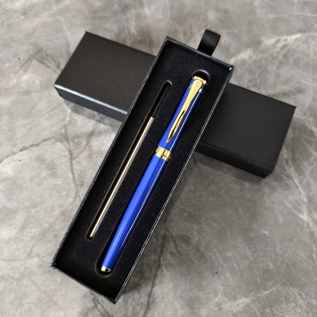 Luxury Metal Ball Point Pen Clip Signature Ballpoint Pens for Business Writing Office Stationery Customized Logo Name Case Gift - 2