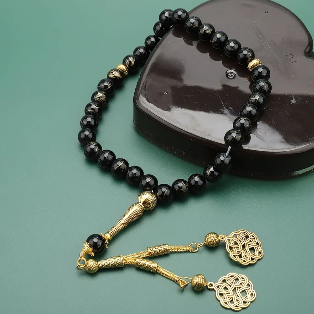 سبحة جديدة من 33 حبة زجاجية مكسورة 10 ملم لصلاة المسلمين هدية رمضان للنساء - 3