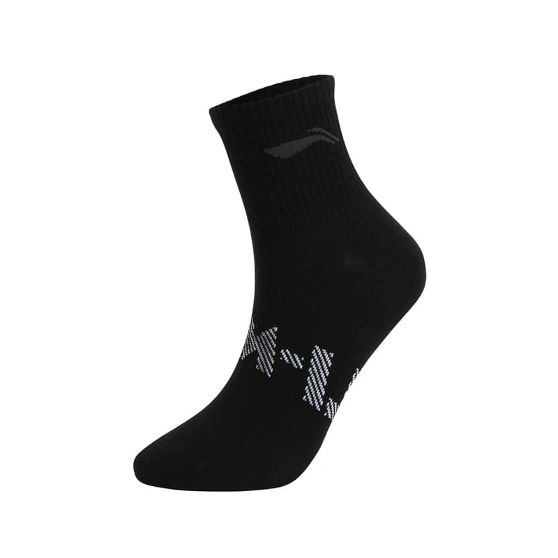 لي-نينغ للجنسين نمط الرياضة 3 أزواج جوارب 22-28 سم قابلة للتنفس مريحة لي نينغ رجال نساء رسائل جوارب عصرية AWTV007 - 3