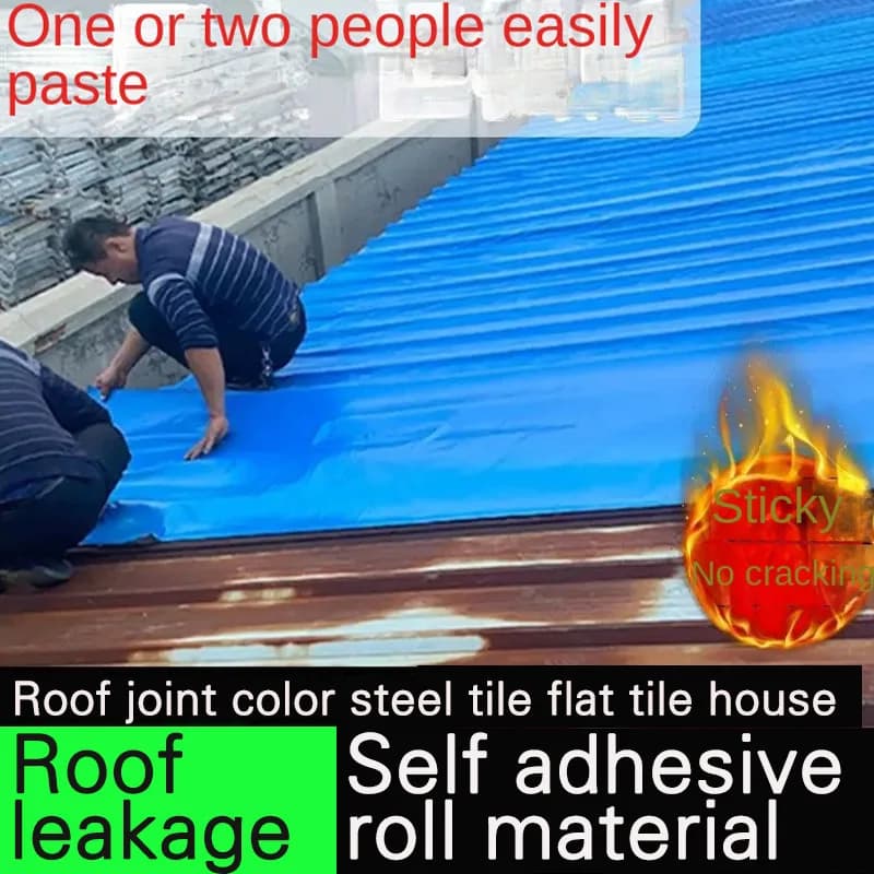 10 Meters Roof Leakproof Repair Adhesive Tape Waterproof Wall Stickers Heat Insulation Sealing Adhesives Sealers Hardware Home - 2