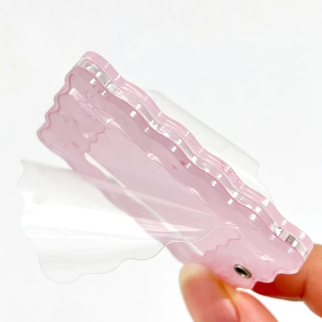 Acrylic Keychain Versatile Photo Frame Keychain Photo Organizer Keychain Simple For Bag Travel Backpack - 4