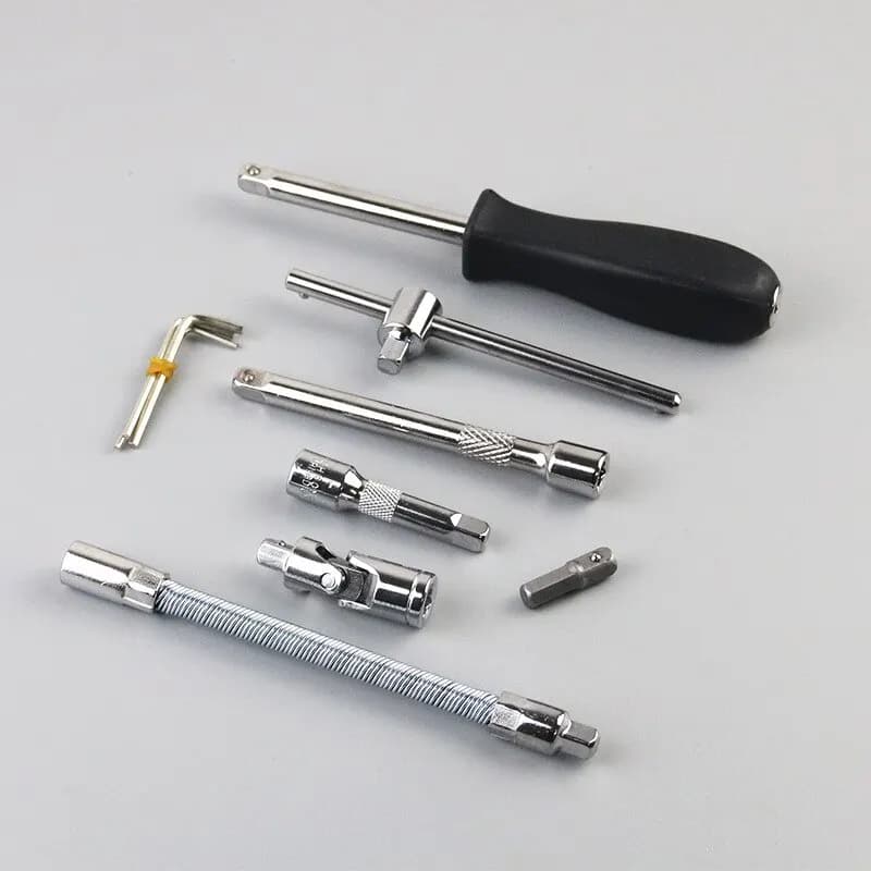 46pcs Drive Ratchet Torque Wrench Combo Auto Repairing Set Mechanic Tool Car Repair Tool Kit 1/4-Inch Socket Set Car Repair Tool - 3