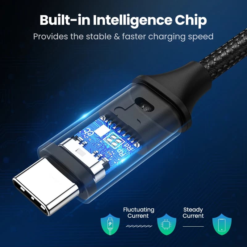 كابل يو جرين USB C إلى USB C، PD100W، كابل شحن سريع لماك بوك برو، آيباد برو 2020، سامسونج S20/S10 - 5