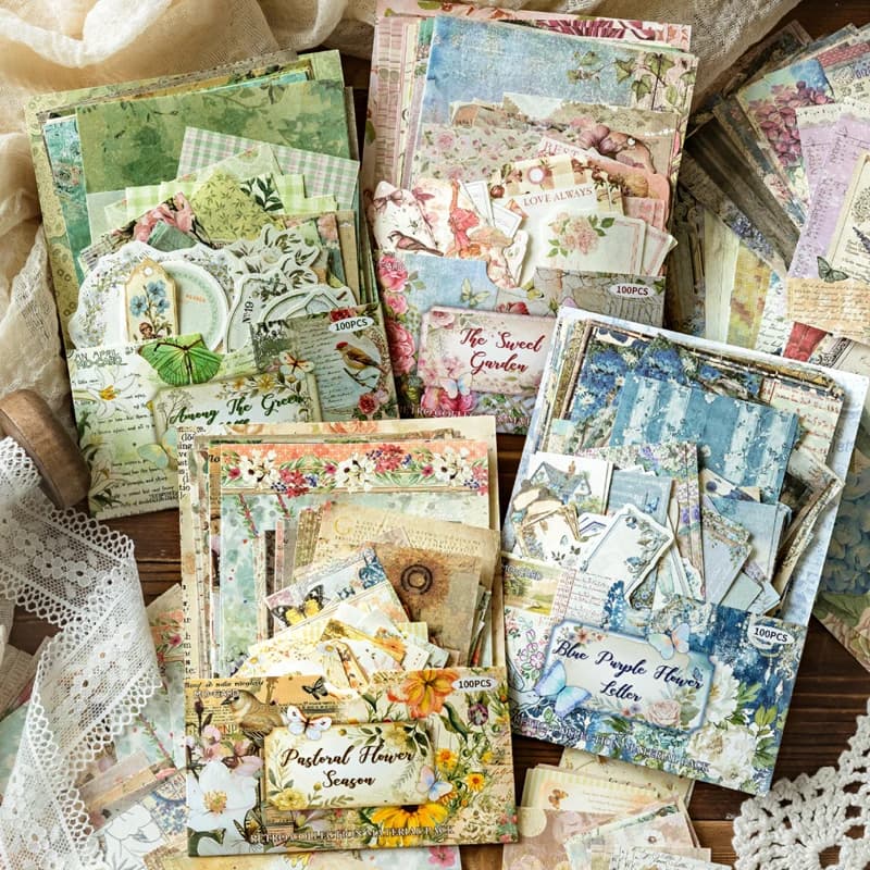 مجموعة من 400 قطعة من Mr Paper، مجموعة أوراق خفيفة لدفاتر القصاصات واليوميات والملصقات