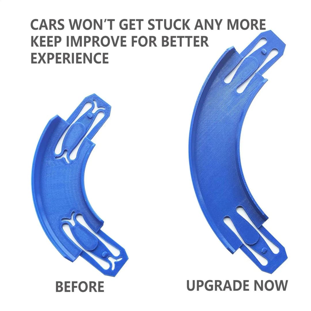 موصلات مسار سيارات لعبة الأطفال بطول 20 سم، منحنية بزاوية 90 درجة، قطع غيار لملحقات مسار السباق - 5