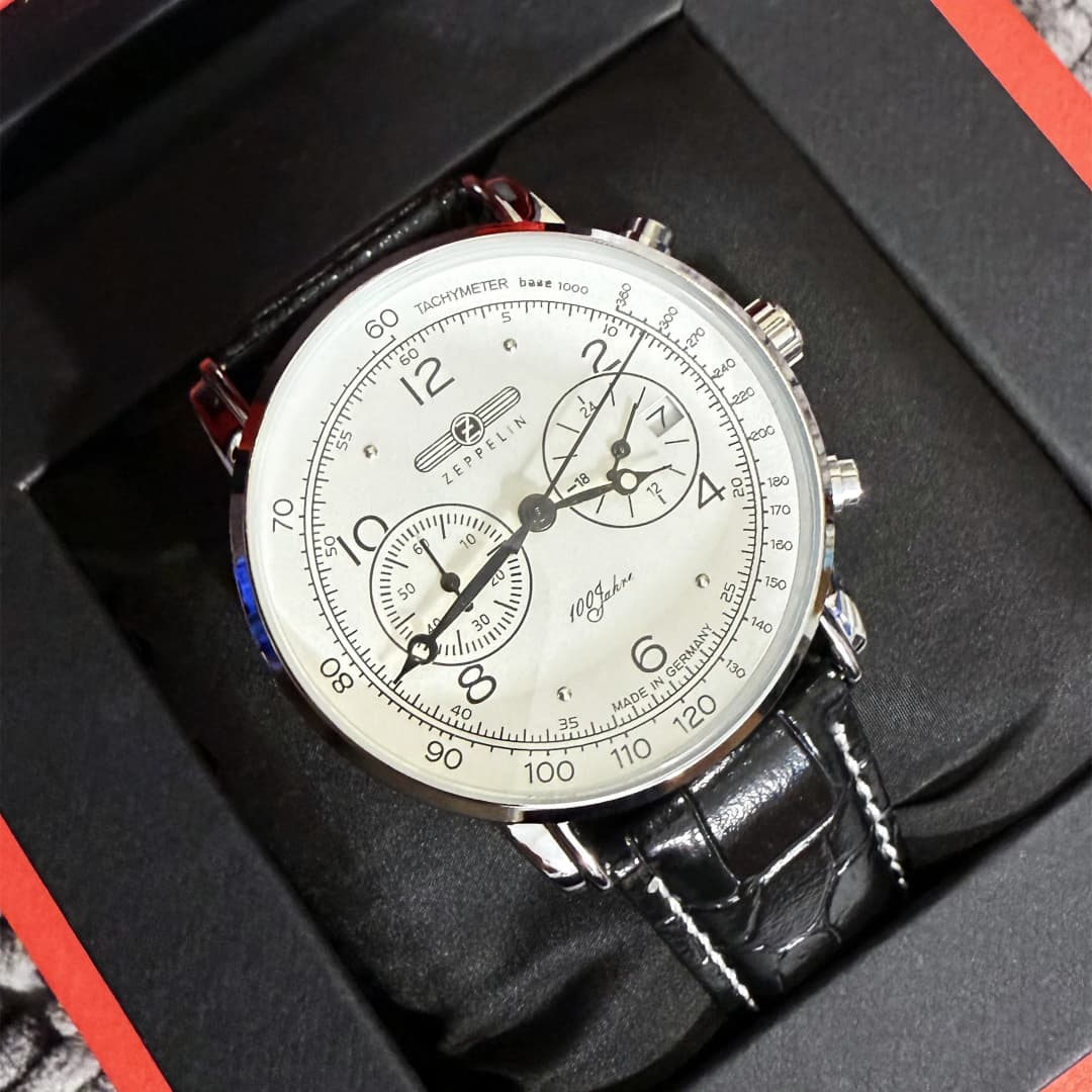 زيبلين لايت 2025 ساعة رجالية فاخرة كلاسيكية هدية بيضاء 8767-1 ساعة كوارتز رياضية متعددة الوظائف بخمسة دبابيس - 5