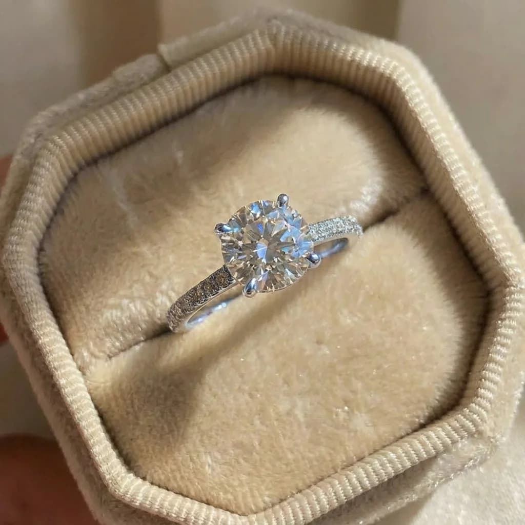925 Sterling Silver Gorgeous Shiny Zircon Round Rings for Women Anniversary Marry Luxury High Quality Fine Jewelry Gift - 2