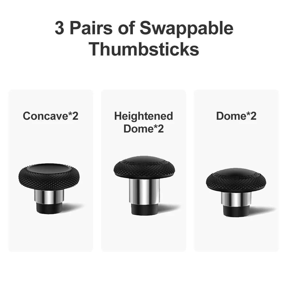 GameSir Joystick Caps for G7 Pro Super Nova Gamepad Accessories 3 Pairs Personalized Caps Smooth Steel Ring Control Experience - 3