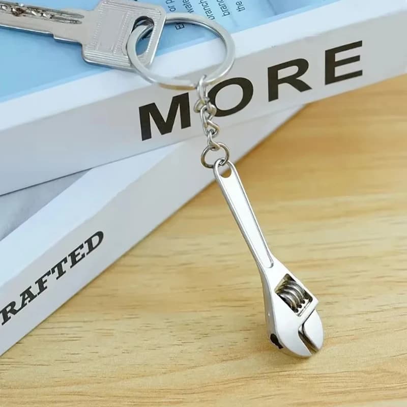 Mini Wrench Keychain Portable Car Metal Adjustable Universal Spanner For Bicycle Motorcycle Car Repairing Tools Men Special Gift - 6