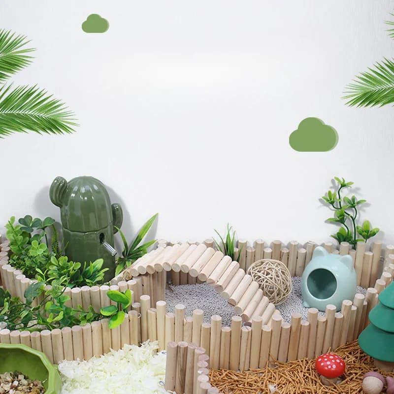 Hamster Landscaping Supplies Golden Bear Toys Rutin Chicken Fence Partition Second Floor Platform Climbing Small Pet Supplies - 4