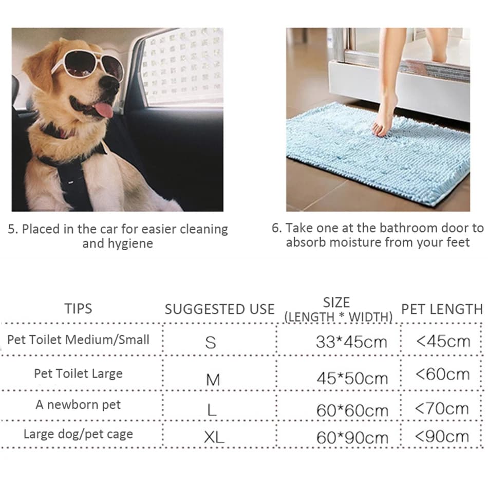 100/50/40/20PCS Absorbent Dogs Diapers Disposable Puppy Training Pee Pads Dry Clean Cushion Dog Supplies pañales para perros - 6