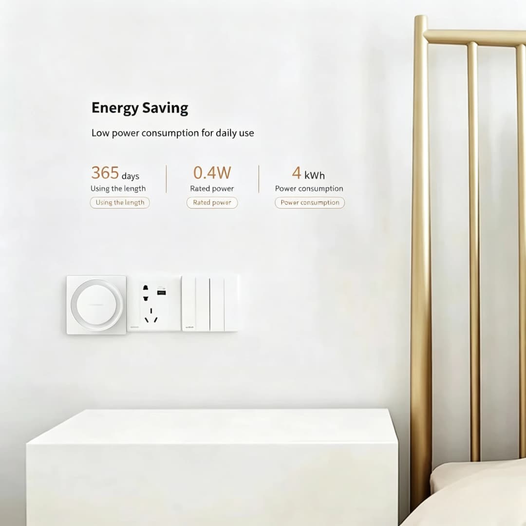 إضاءة ليلية ذكية Yeelight قابلة للتوصيل، تعريف ذكي، توفير الطاقة، مستشعر إضاءة منخفض الطاقة، قابس EU - 5