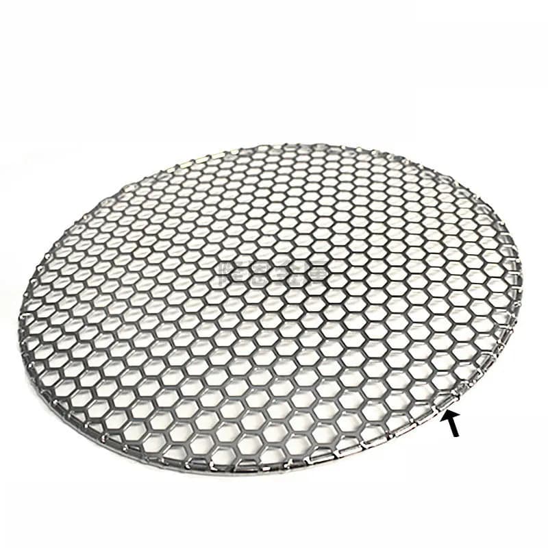 10-40CM Diameter Stainless Steel 304 Food Grade Round BBQ Charcoal Grate Barbecue Grill with Cellular Holes Grid Mesh Net - 3