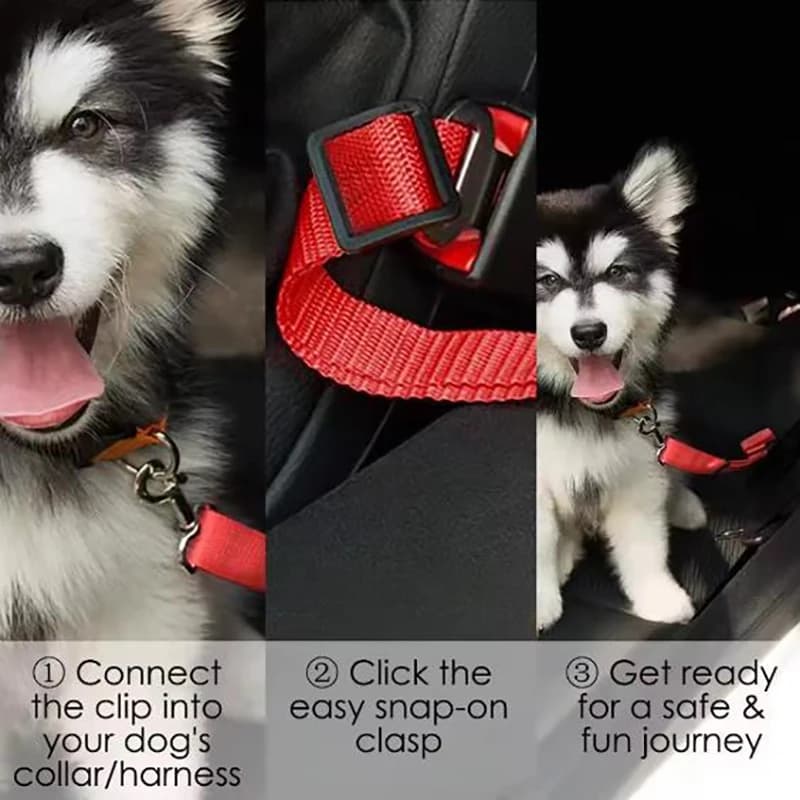 New Dog Car Seat Belt Safety Protector Travel Pets Accessories Dog Leash Collar Breakaway Solid Car Harness Pet Car Seat Belts - 4