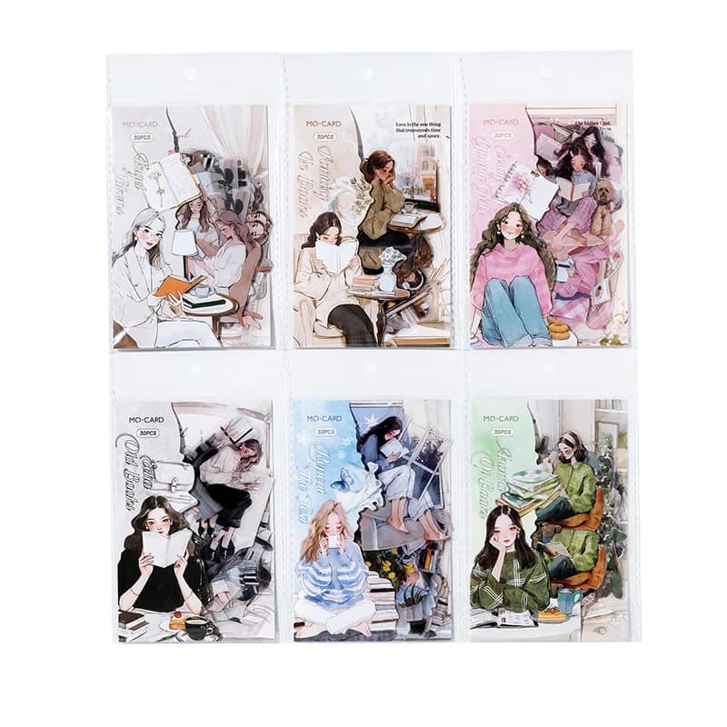 30 pcs/pack Vintage Creativity Cartoon character Sticker Adhesive Diy Diary Stick Labels Scrapbooking material - 5