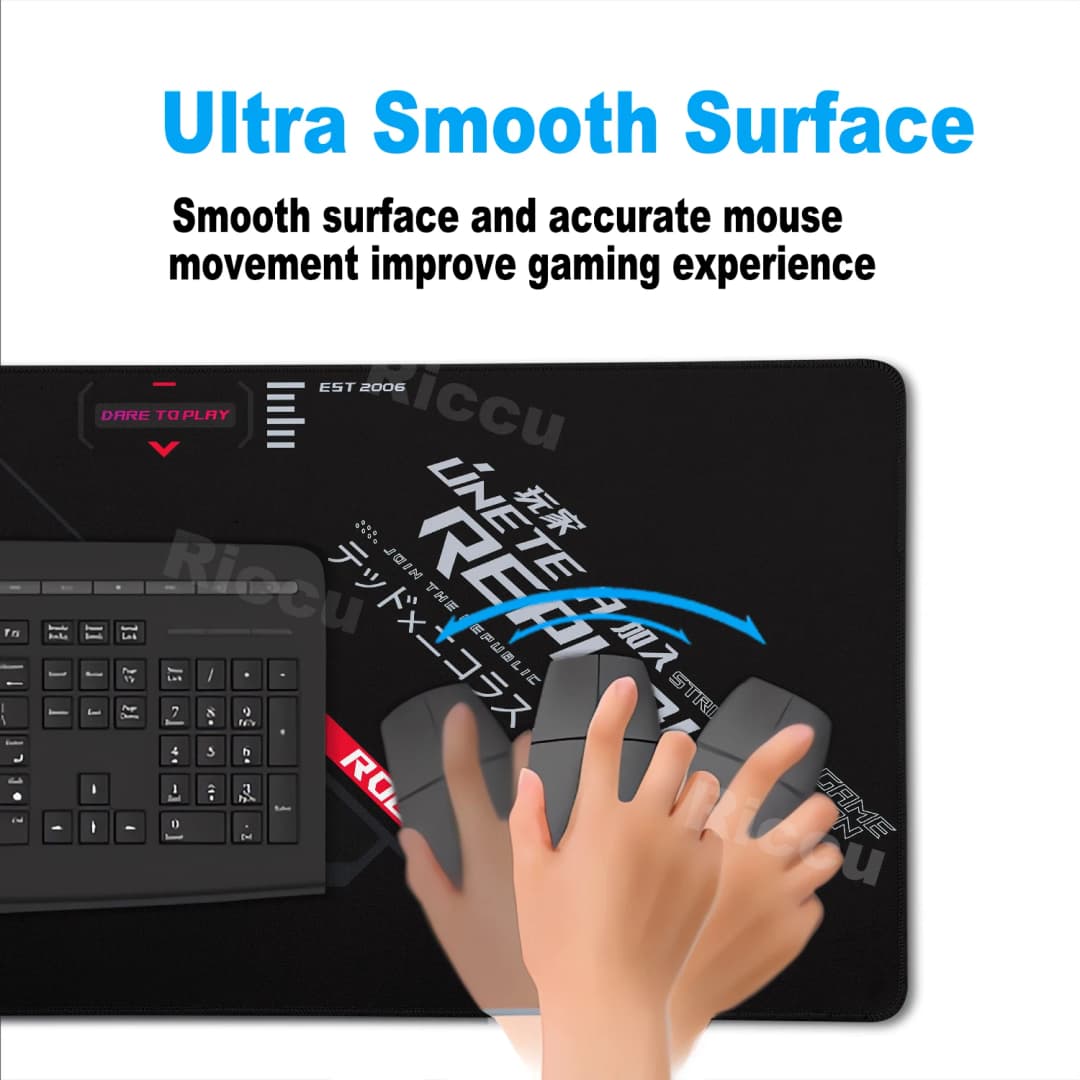ASUS Xxl Mouse Mat Republic of Gamers ROG Large Gaming Mouse Pad Carpet Rubber Non-Slip Computer Desk Mat Keyboard Pad Playpad - 6