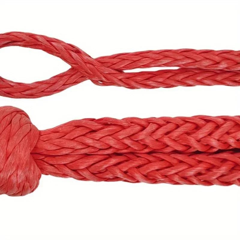 2Pcs 42000 Lbs Synthetic Tow Strap Soft Shackle for Vehicle Recovery Trailer Pull Rope Off Road Winch Rope Accessories - 4