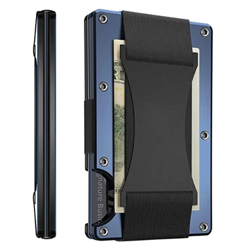 Forged Carbon Fiber Mini Slim Wallet case organizer for Men Cartera Tarjetero Hombre Cashback Credit Card Holder Luxury gift - 2