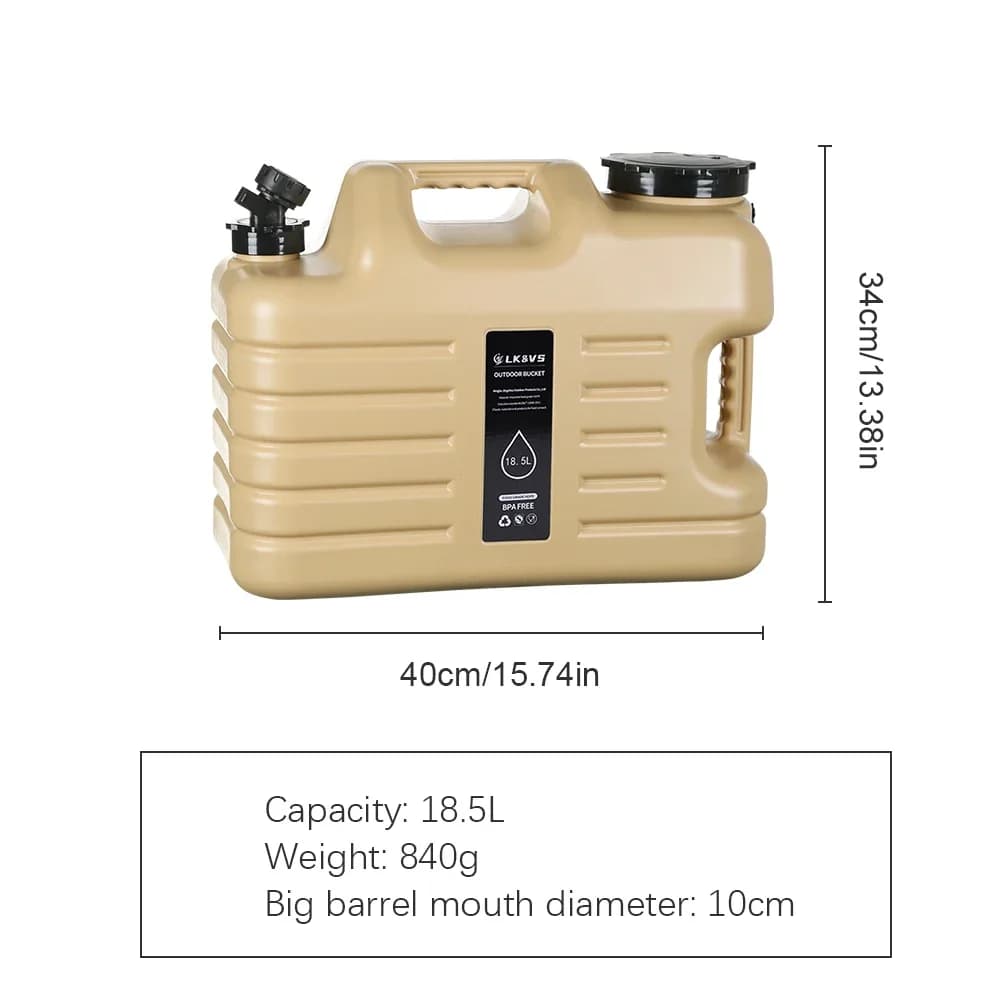 11/12/18.5/25L Water Jug Camping Large Capacity Water Bucket With Detachable Faucet Leak-Proof Portable Car Water Tank Carrier - 6