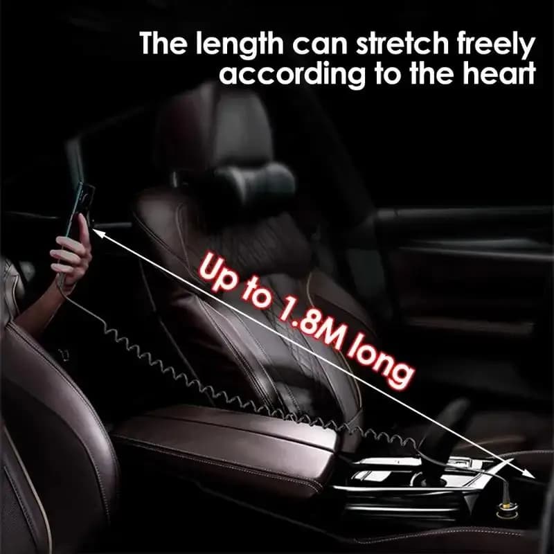 PD 120 واط نوع C إلى نوع C كابل 5A شحن سريع USB C الربيع كابل شاحن السيارة آيفون 15 سلسلة Xiaomi 12 سامسونج S23 ماك بوك - 3