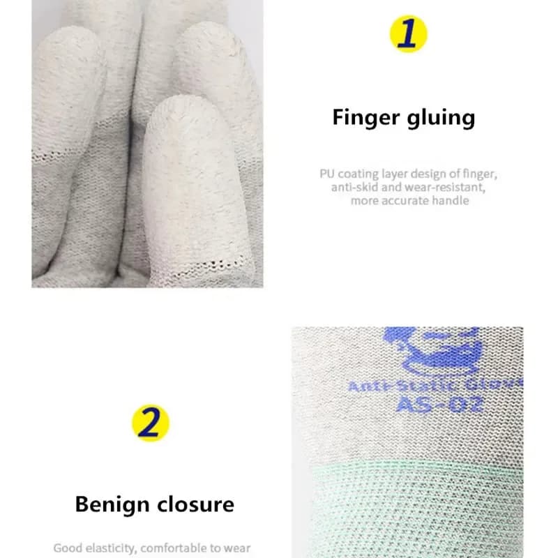 NEW MECHANIC AS02 Elasticity Non-Slip Carbon Fiber Gloves for Phone Electronic Parts Repair  Anti-static Protective Gloves - 6