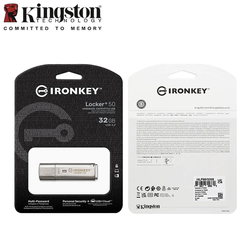 Kingston IKLP-50 USB Flash Drive Professional Hardware Encryption USB3.2 Gen1 Pen Drive Up to 145MB/S 32GB 64GB 128GB Pendrive - 3