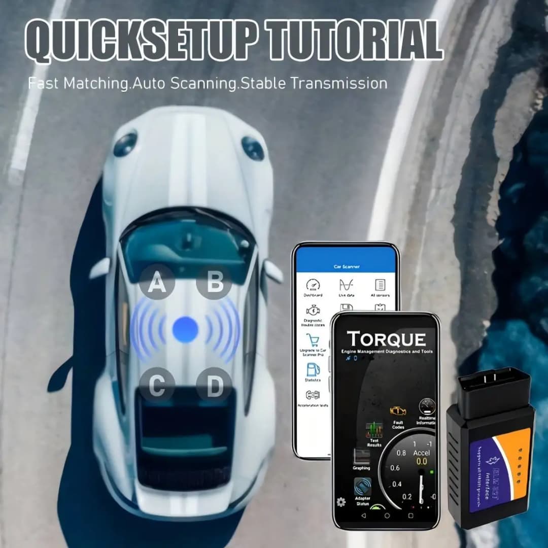 ماسح ضوئي Bluetooth 0Bd2 Elm327 - أداة تشخيص السيارة لفحص ضوء المحرك، مستشعر 02 واختبار استهلاك الوقود - 5