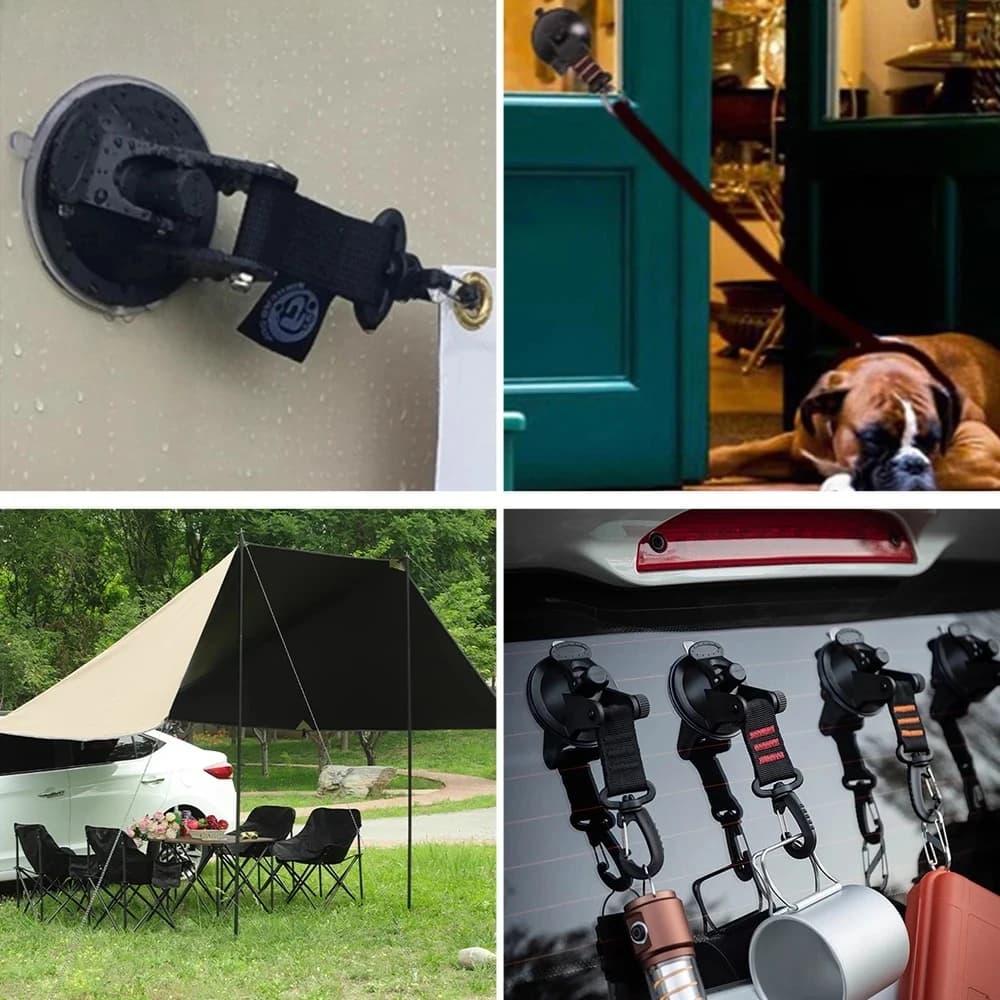 2/4pcs Car Tent Suction Cup Buckle Side Awning Anchors Outdoor Camping RV Van Accessory Secure Hook for Car RV Camping Accessory - 6