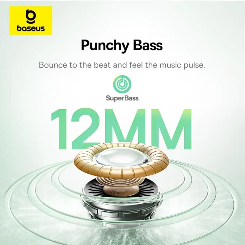 سماعات أذن لاسلكية حقيقية Baseus Bass EP10 NC مع إلغاء الضوضاء -43dB بلوتوث 6.0 سماعات أذن لاسلكية مع 4 ميكروفونات ENC - 3