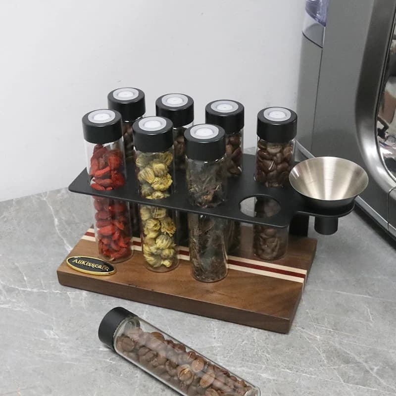 Alikisscafe Coffee Beans Storage Tube Container Display Single Dose Tea Exhaust Valve Barista Tool Espresso Accessory Coffeeware - 5
