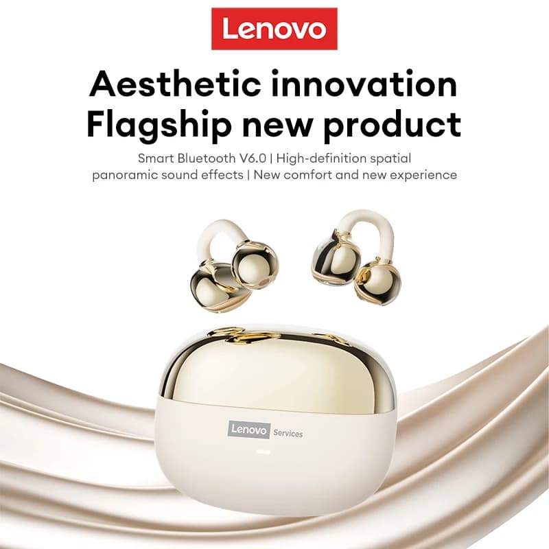 اختيار سماعات أذن Lenovo LE302 OWS مشبك أذن سماعات أذن لاسلكية منخفضة الكمون مكالمة HD سماعات بلوتوث موسيقى HiFi رياضية عصرية - 4