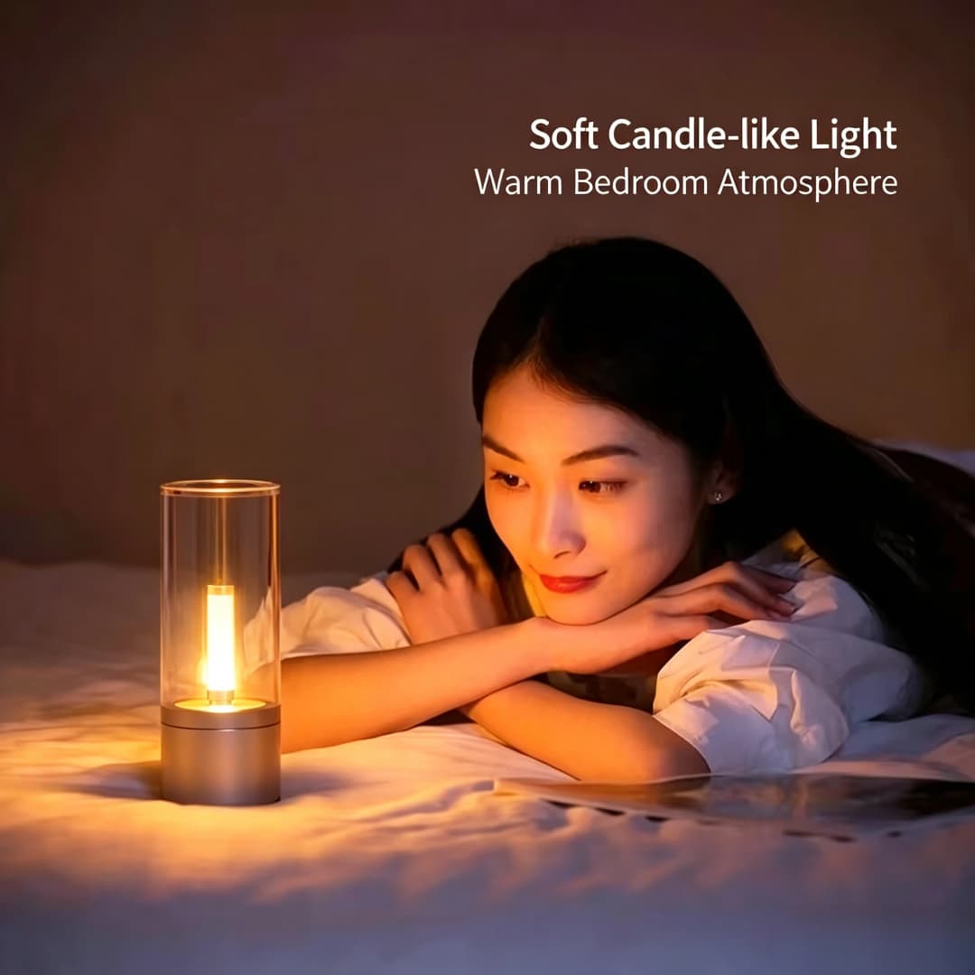 Yeelight Rechargeable Candle Light Candle Ambient Light LED Night Light Warm Light 1800K Stepless Rotary Dimming Type C Charging - 2