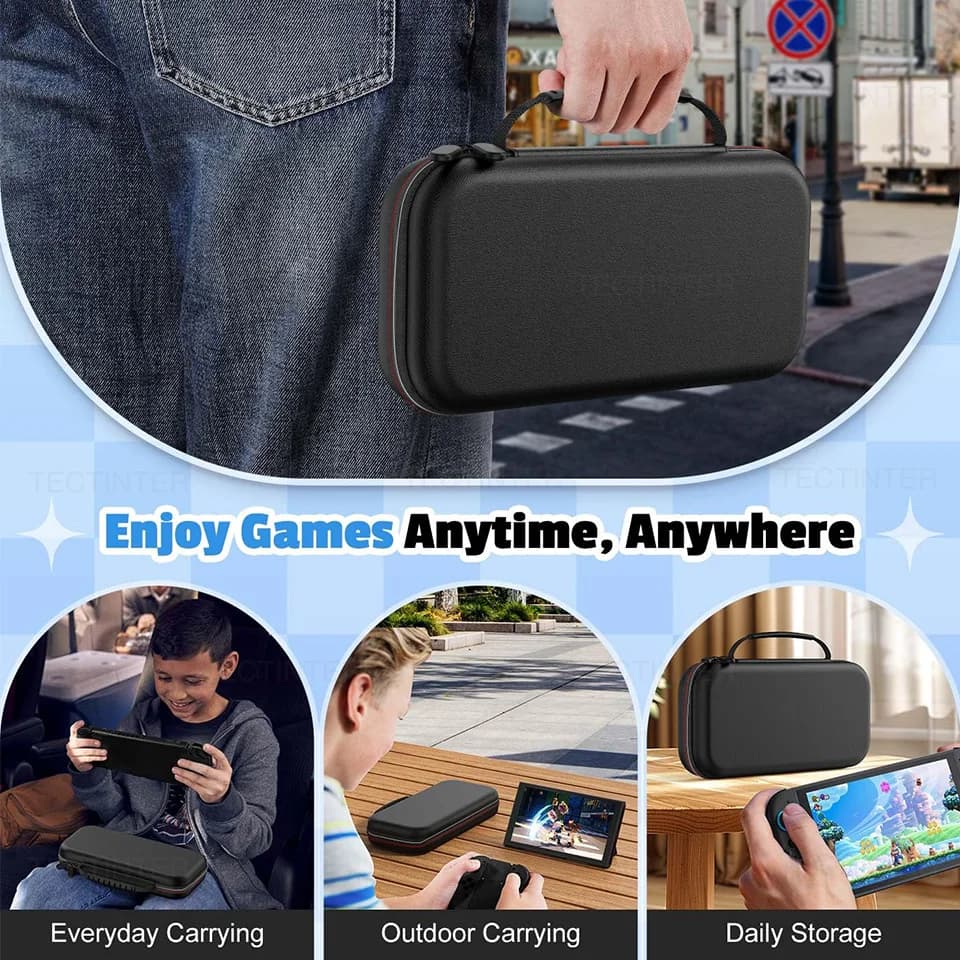 حقيبة حمل للسفر لوحدة التحكم NS Switch 2 EVA هارد شل حقيبة تخزين مقاومة للصدمات حقيبة واقية الحقيبة للتبديل 2 الملحقات - 5