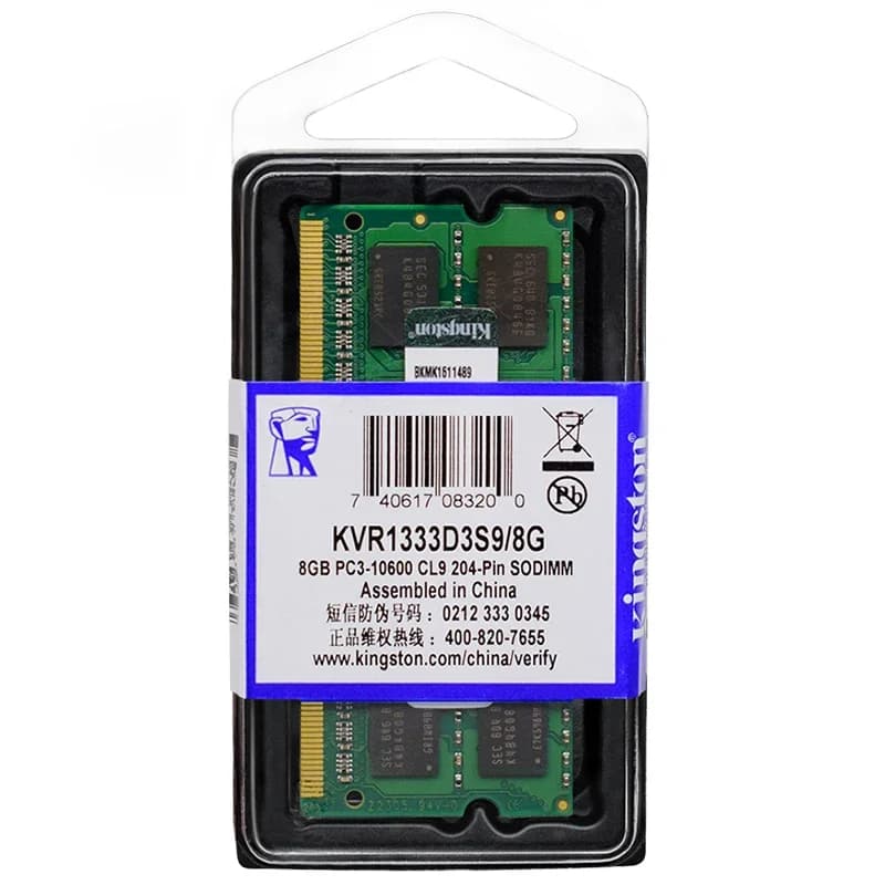 Kingston Laptop Ram DDR3 DDR3L 8GB 4GB 1066Mhz 1333Mhz 1600Mhz 1866Mhz SODIMM PC3-8500 10600 12800 Notebook Ram Dual Channel - 4