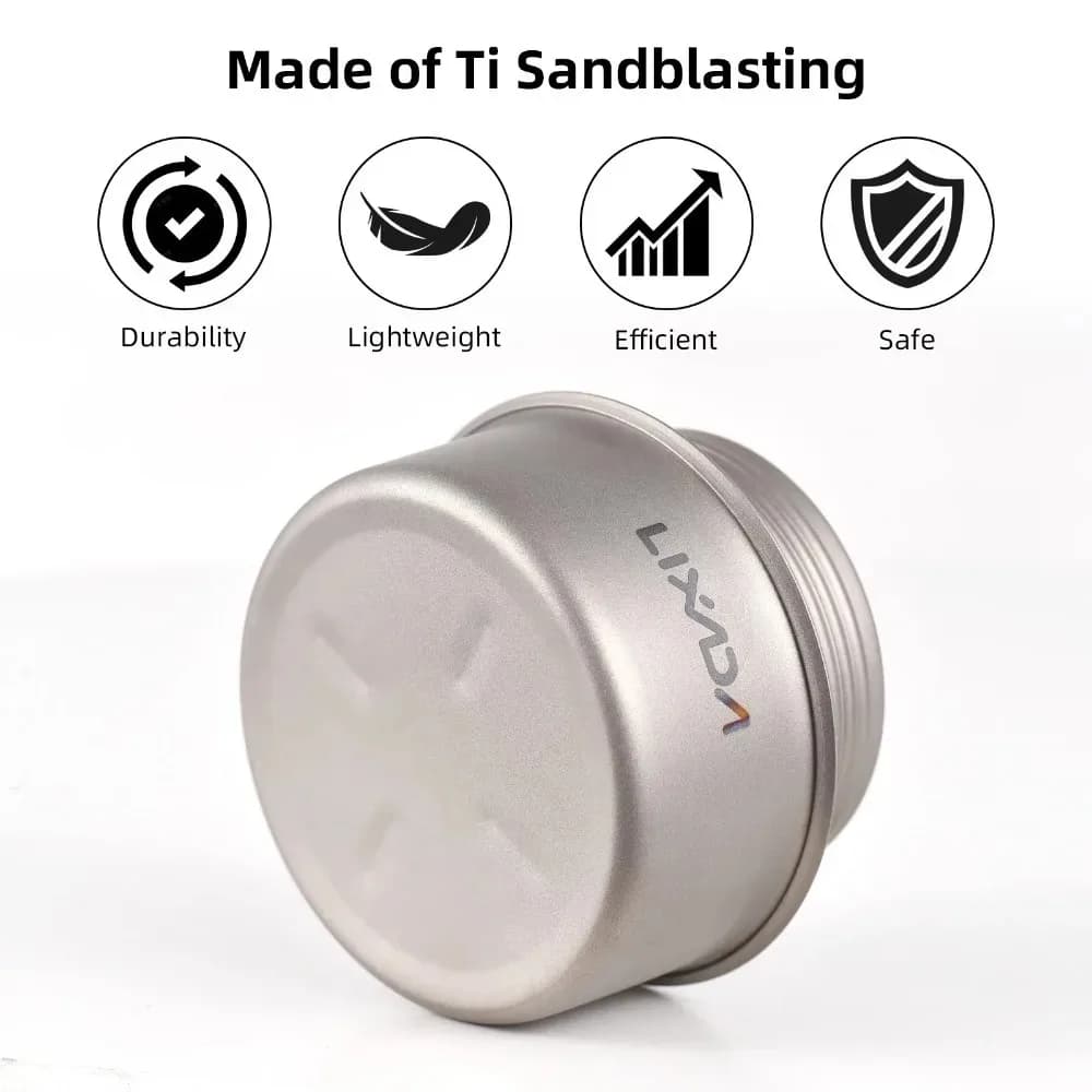 Camping Stove Portable Mini Aluminum Alloy Alcohol Stove with Lid Outdoor Camping Hiking Backpacking Cooking Stove - 4