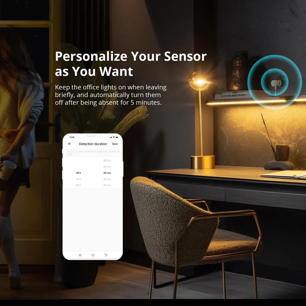 1-10 قطع SONOFF SNZB-06P مستشعر وجود بشري Zigbee 5.8GHz رادار ميكروويف مشهد ذكي ZBBridge-P eWeLink Alice Alexa Google - 4