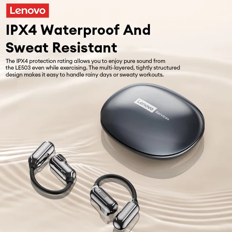 New Lenovo LE503 Wireless Bluetooth 6.0 Headphones IPX4 Waterproof Sport Earphones HiFi Stereo Sound Long Battery Life Earbuds - 4
