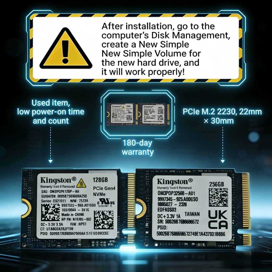 Kingston OM3 128GB/256GB & NV3 500GB 1TB 2TB M.2 2230 PCIe 4.0 NVMe SSD | Up to 6000MB/s-Stream Deck, Laptop, Desktop Compatible - 6