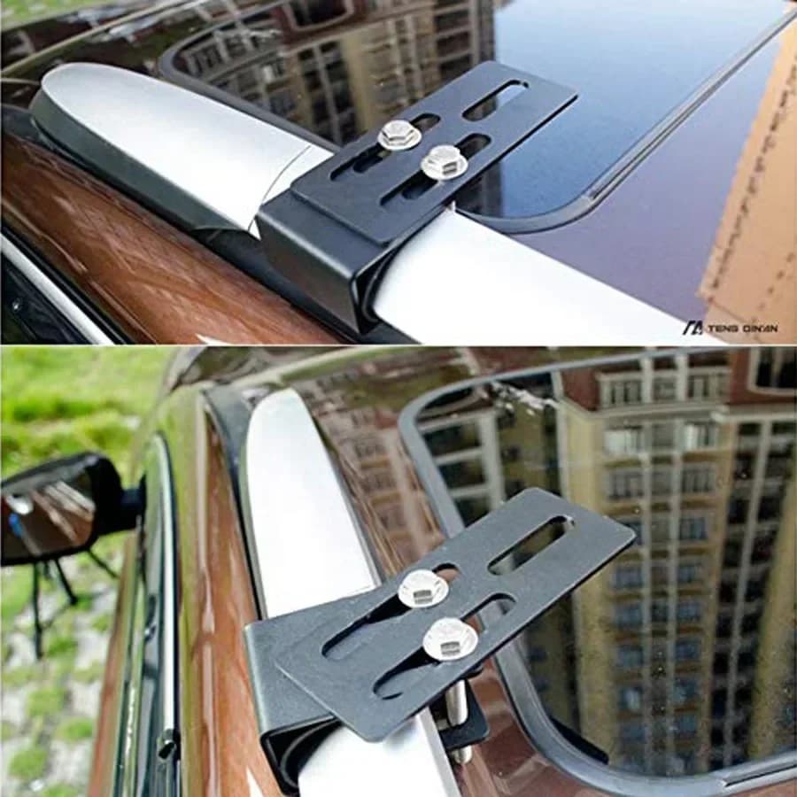 2pcs Universal Car SUV Roof Rack LED Light Bar Mounting Bracket Offroad Driving Work Lamp Clamp Holder Auto Pickup Accessories - 2