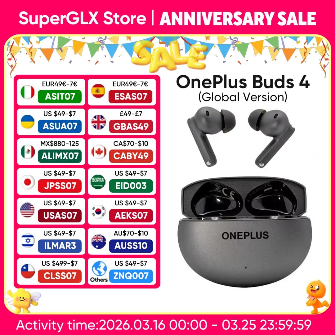 2025 سماعات ون بلس بودز 4 اللاسلكية الجديدة مع ميزة إلغاء الضوضاء للمكالمات الذكية 55dB ونطاق طويل ومقاومة للماء بمعيار IP55 ومحمولة 5.4