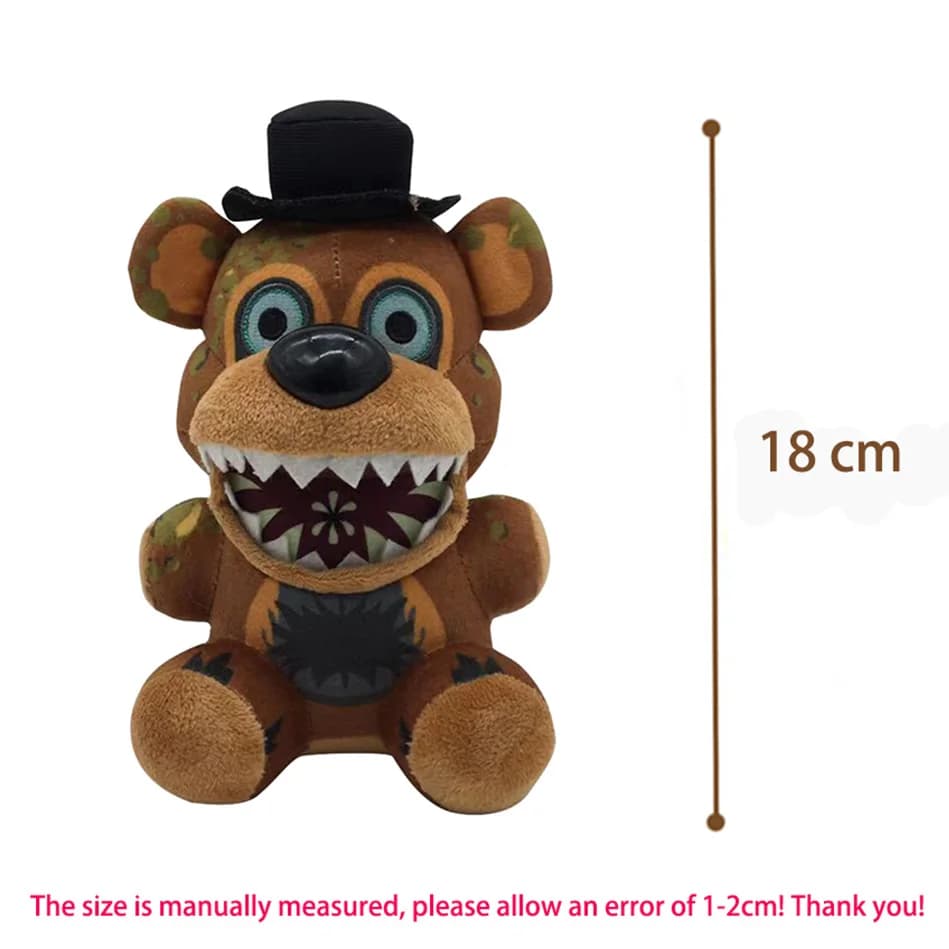 دمية فخمة FNAF Five Nights at Freddy's، Freddy Fazbear، Bonnie، Foxy، Sundrop، Moondrop، 18 سم، هدايا للأطفال - 2