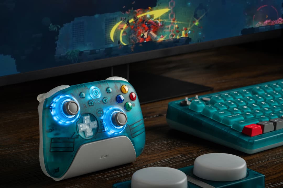 8BitDo Ultimate 2 Wireless Game Controller for Windows 10/11 2.4G Gamepad TMR Joystick with Charging Dock for Android PC Steam - 6