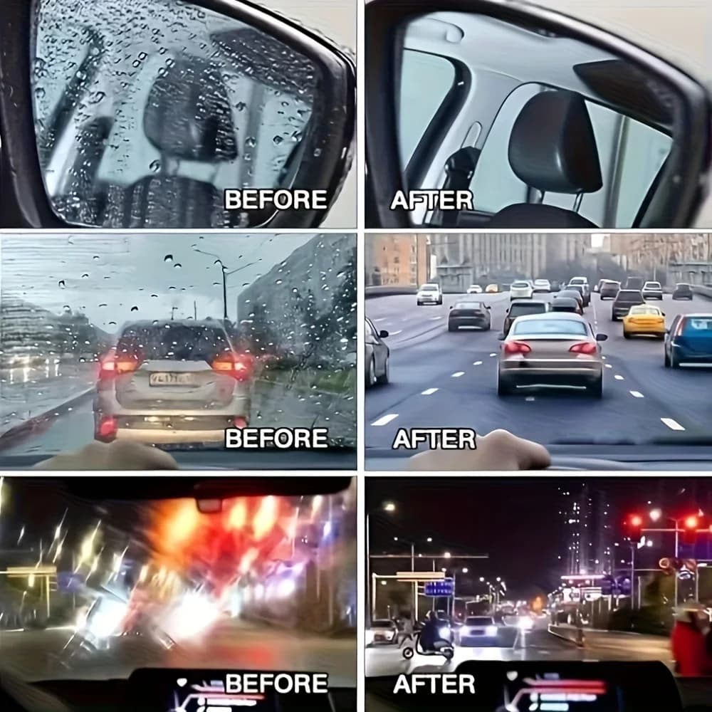 Car Glass Concentrated Coating Waterproof Windshield Wiper Fluid, Keeps It Smooth, Rainproof and Anti-Fog Without Streaks, Quickly Restores Glass Clarity - 5