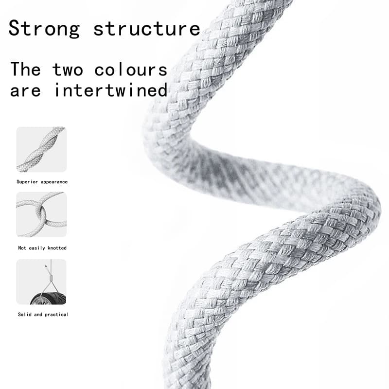 Usb C إلى نوع C شحن سريع PD 60 واط كابل تاريخ الهاتف المحمول آيفون 15 أندرويد سامسونج هواوي نوع C كابل شاحن مضفر - 4