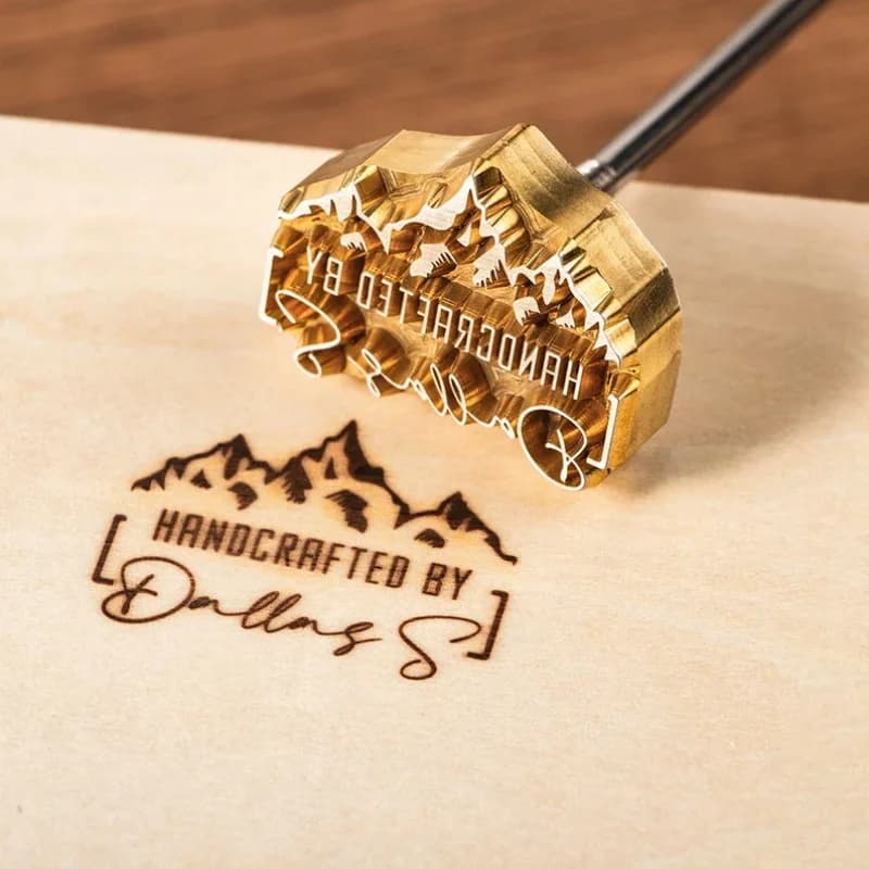 Custom Branding Iron Personalized LOGO Stamp for Woodworking Steak BBQ Leather Craft Brass Heating Tool DIY Steak Burger Wood - 6