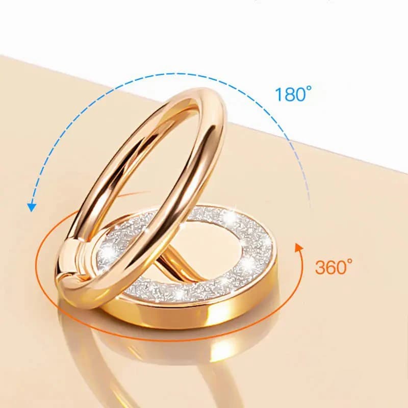 حامل هاتف محمول مع حلقة إصبع دوارة 360 درجة، حامل هاتف عالمي لـ iPhone والأجهزة اللوحية - 3