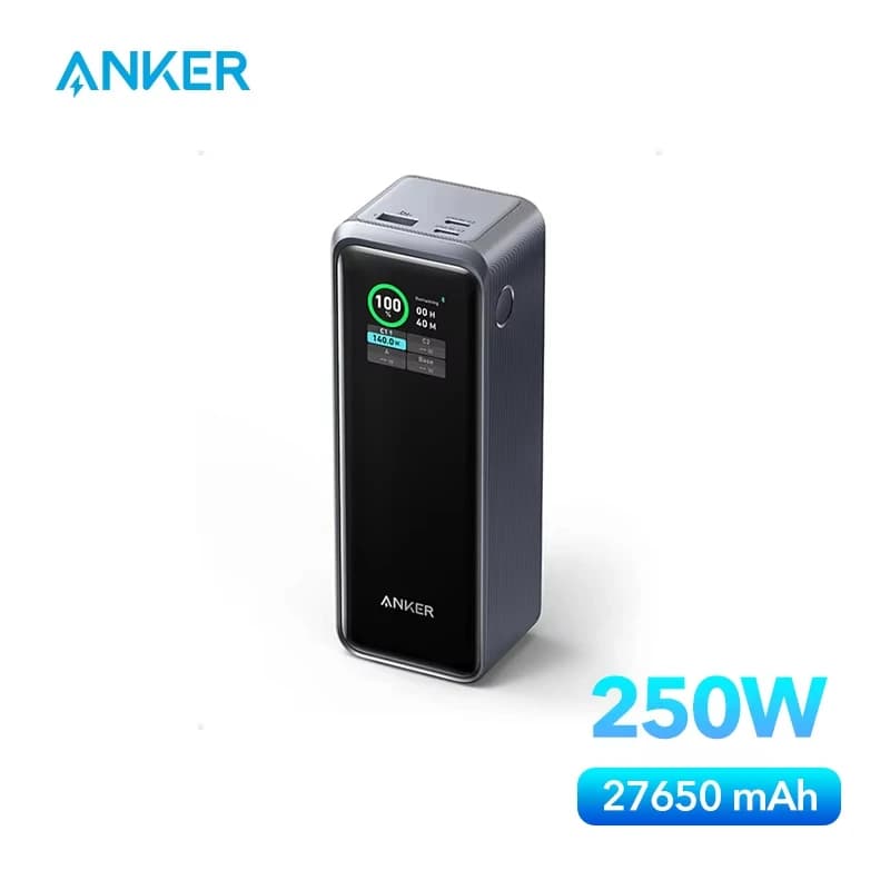 Anker Prime Power Bank 27650mAh 3-Port 250W Portable Charger 99.54Wh Spare Battery Portable Power Bank Large Capacity iPhone 17